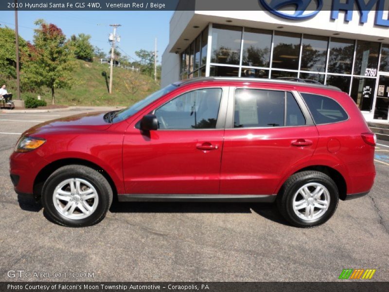 Venetian Red / Beige 2010 Hyundai Santa Fe GLS 4WD