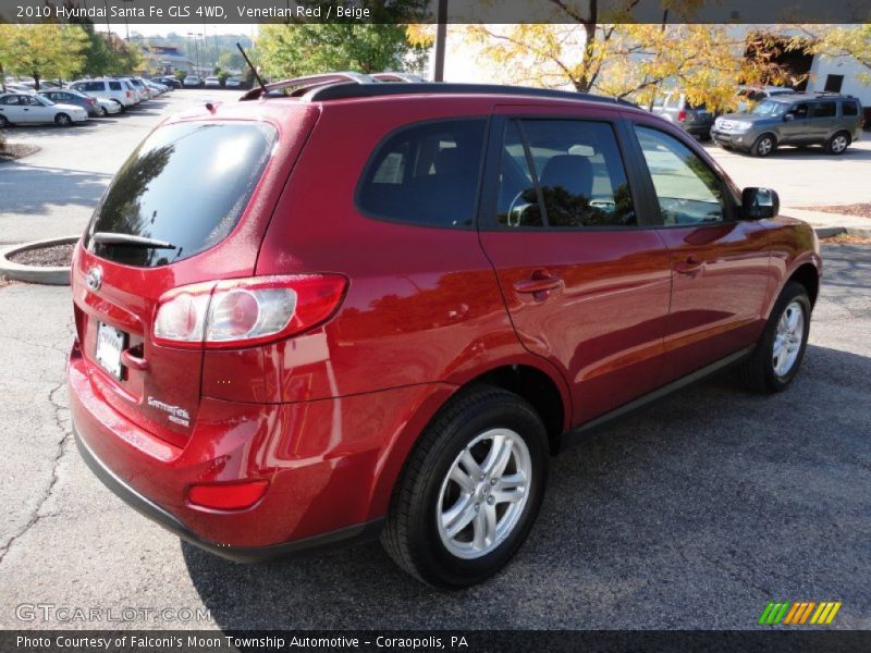 Venetian Red / Beige 2010 Hyundai Santa Fe GLS 4WD