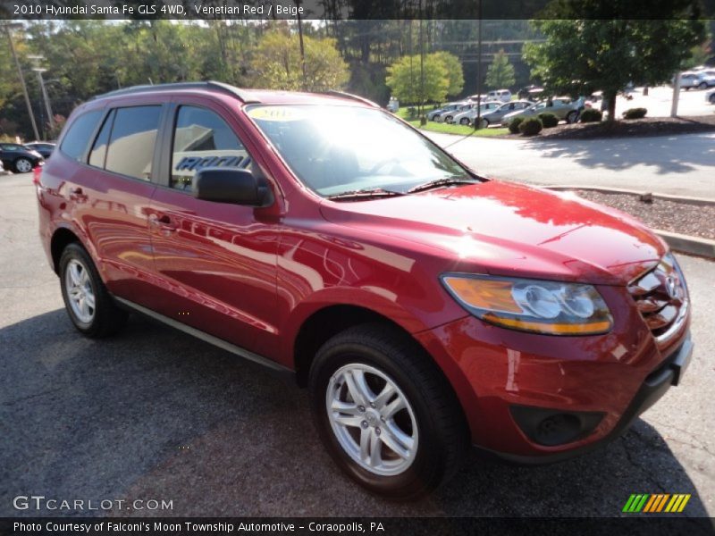 Venetian Red / Beige 2010 Hyundai Santa Fe GLS 4WD