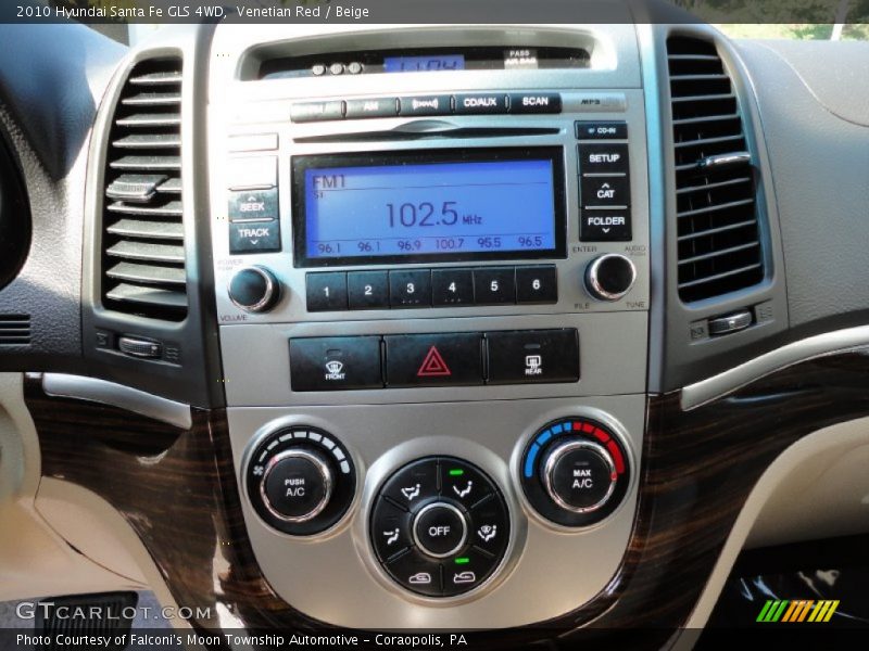Venetian Red / Beige 2010 Hyundai Santa Fe GLS 4WD
