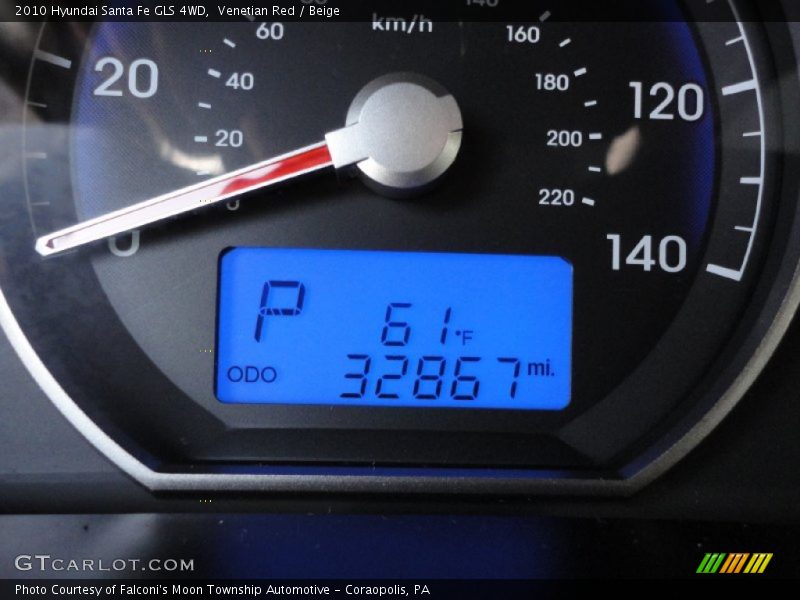 Venetian Red / Beige 2010 Hyundai Santa Fe GLS 4WD