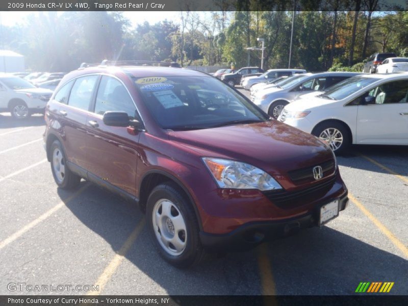 Tango Red Pearl / Gray 2009 Honda CR-V LX 4WD