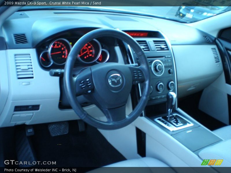 Crystal White Pearl Mica / Sand 2009 Mazda CX-9 Sport