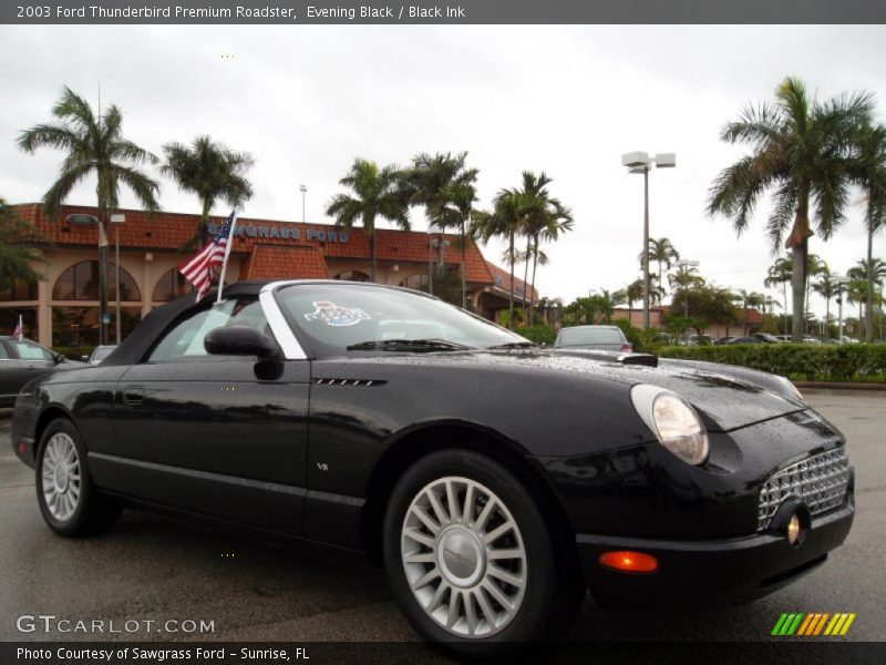 Evening Black / Black Ink 2003 Ford Thunderbird Premium Roadster