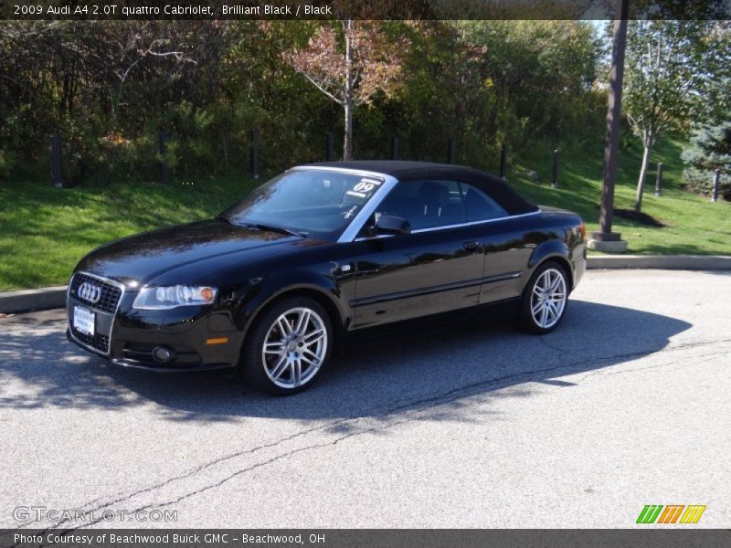 Brilliant Black / Black 2009 Audi A4 2.0T quattro Cabriolet