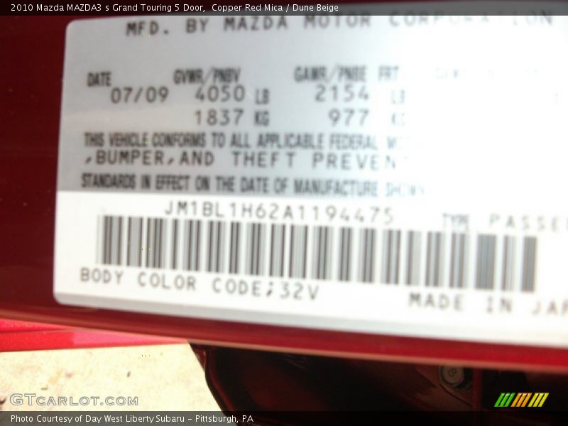 Copper Red Mica / Dune Beige 2010 Mazda MAZDA3 s Grand Touring 5 Door