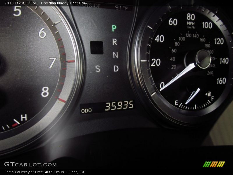 Obsidian Black / Light Gray 2010 Lexus ES 350