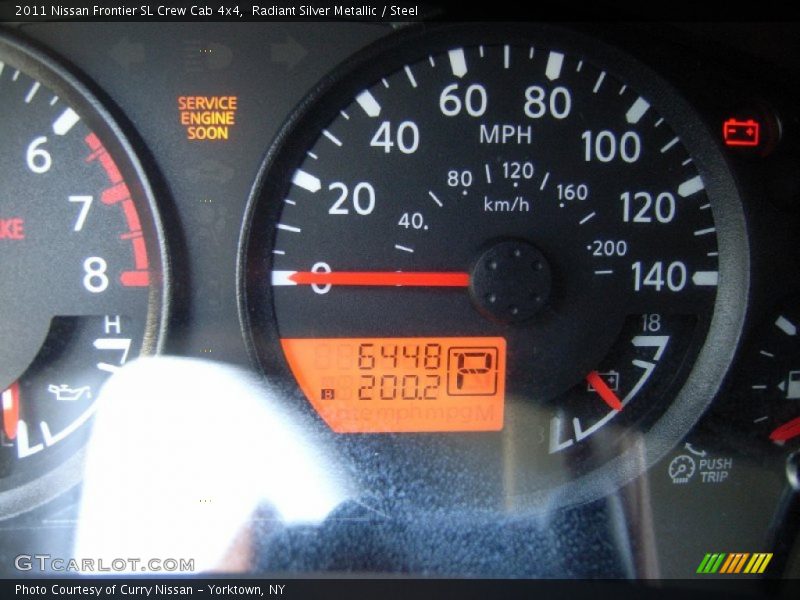 Radiant Silver Metallic / Steel 2011 Nissan Frontier SL Crew Cab 4x4