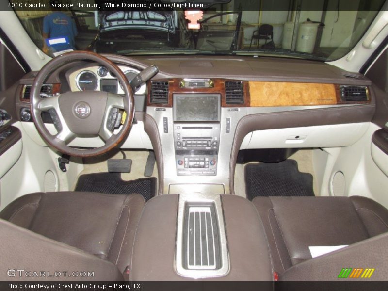 White Diamond / Cocoa/Light Linen 2010 Cadillac Escalade Platinum