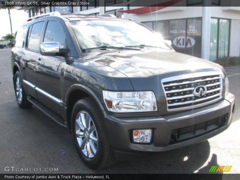 Silver Graphite Gray / Stone 2008 Infiniti QX 56