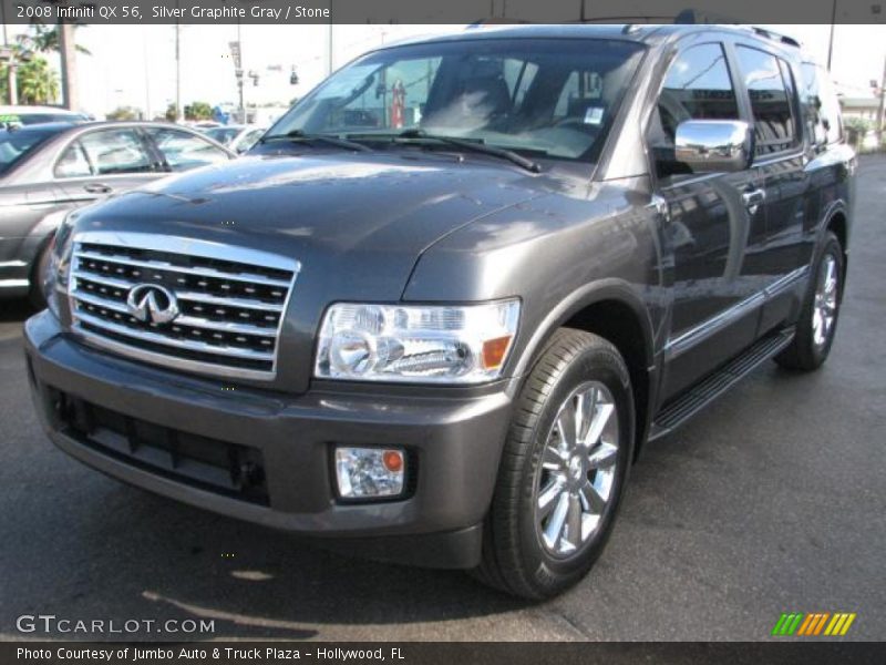 Silver Graphite Gray / Stone 2008 Infiniti QX 56
