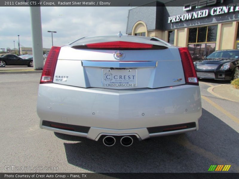Radiant Silver Metallic / Ebony 2011 Cadillac CTS -V Coupe