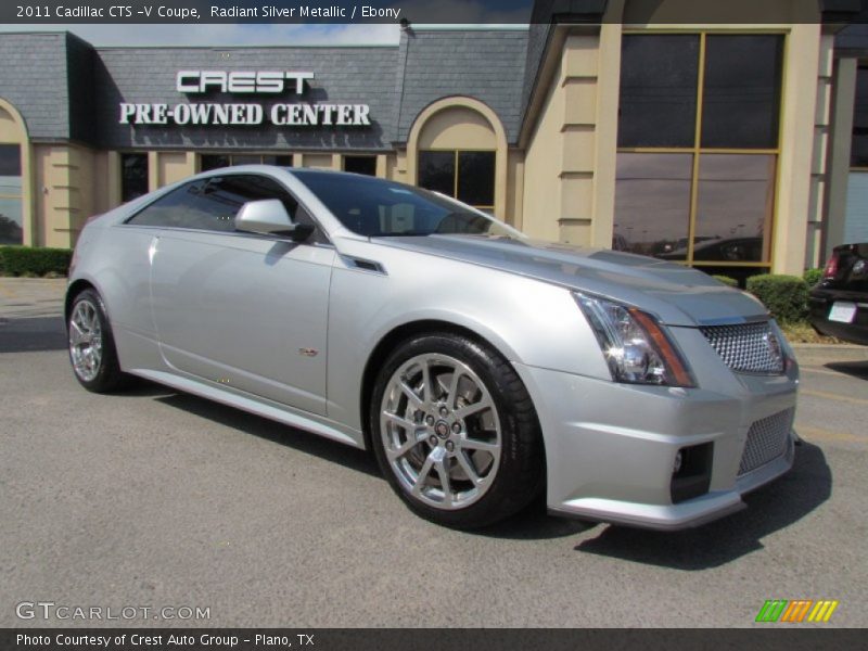 Radiant Silver Metallic / Ebony 2011 Cadillac CTS -V Coupe