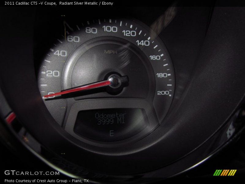 Radiant Silver Metallic / Ebony 2011 Cadillac CTS -V Coupe