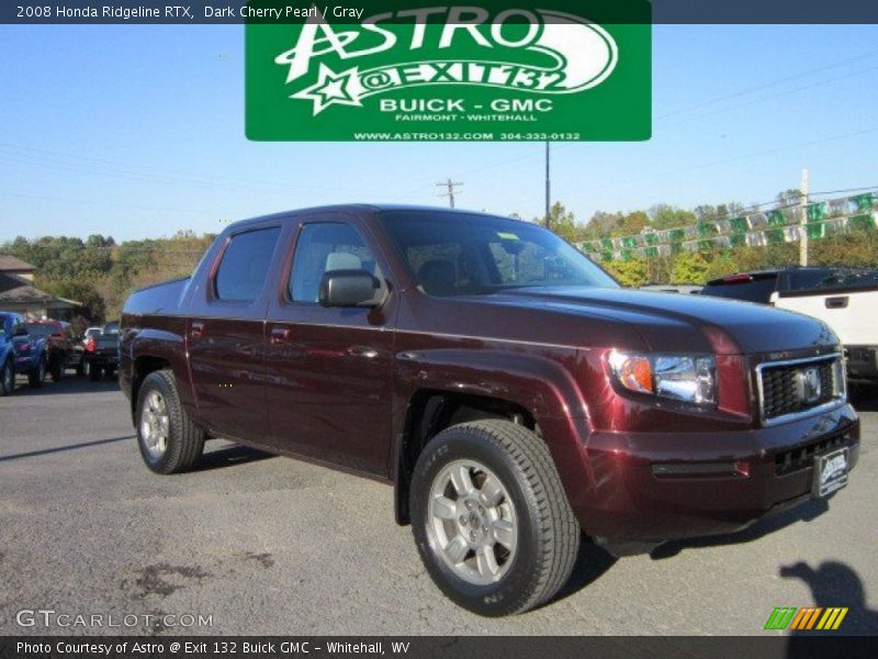 Dark Cherry Pearl / Gray 2008 Honda Ridgeline RTX