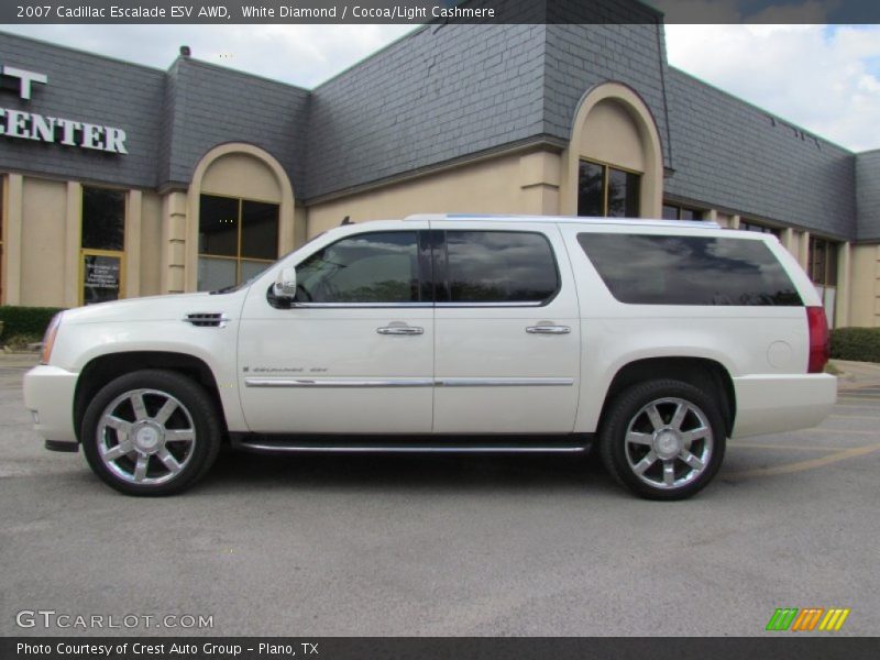 White Diamond / Cocoa/Light Cashmere 2007 Cadillac Escalade ESV AWD