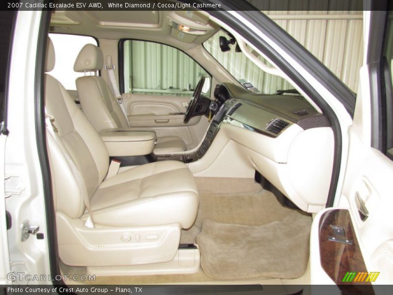 White Diamond / Cocoa/Light Cashmere 2007 Cadillac Escalade ESV AWD