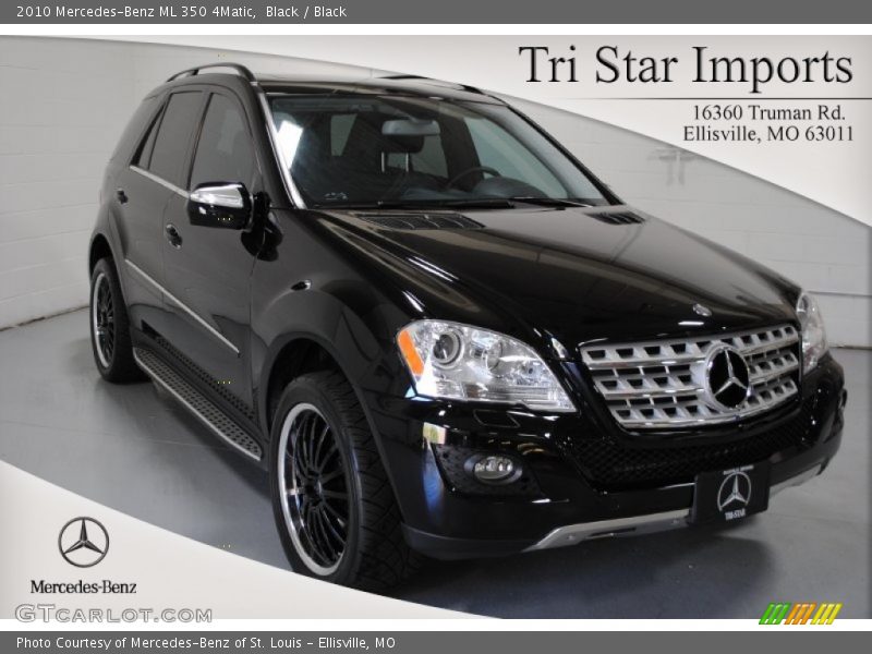 Black / Black 2010 Mercedes-Benz ML 350 4Matic