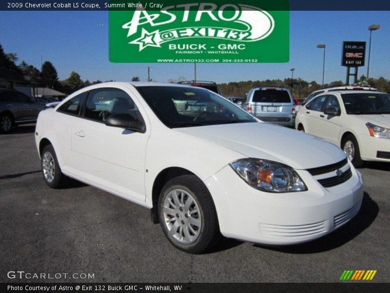 Summit White / Gray 2009 Chevrolet Cobalt LS Coupe