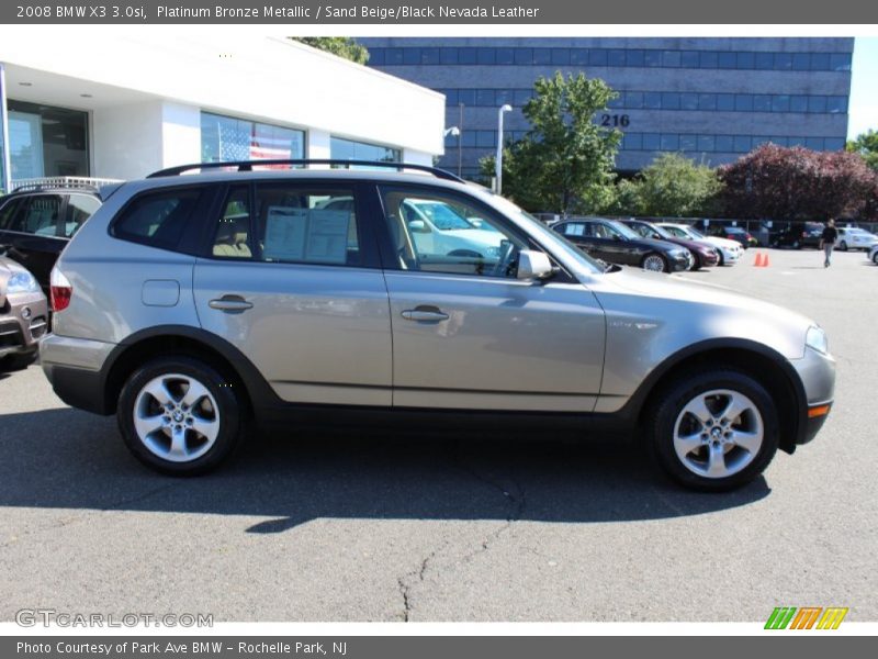 Platinum Bronze Metallic / Sand Beige/Black Nevada Leather 2008 BMW X3 3.0si