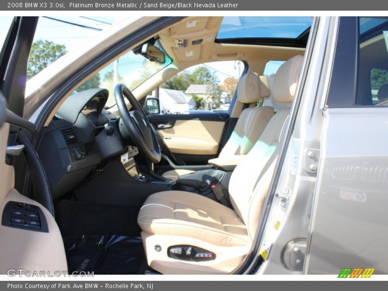 Platinum Bronze Metallic / Sand Beige/Black Nevada Leather 2008 BMW X3 3.0si