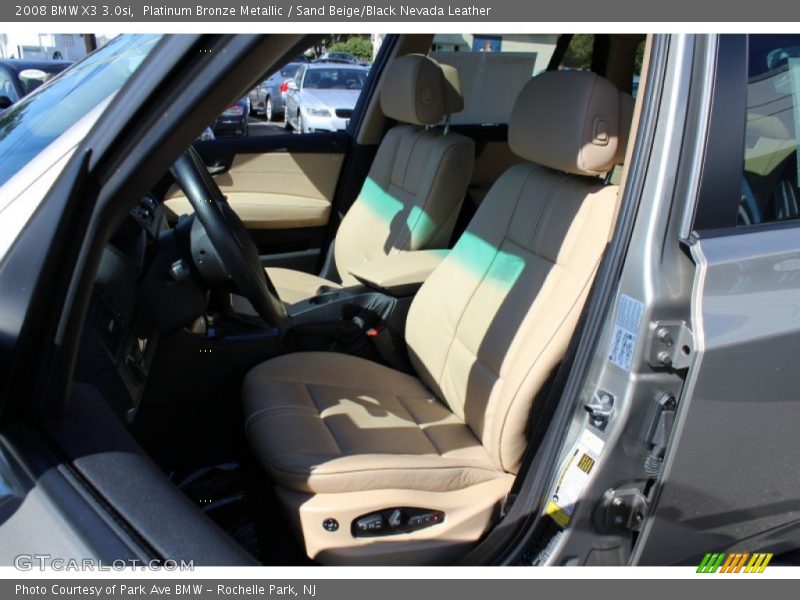 Platinum Bronze Metallic / Sand Beige/Black Nevada Leather 2008 BMW X3 3.0si