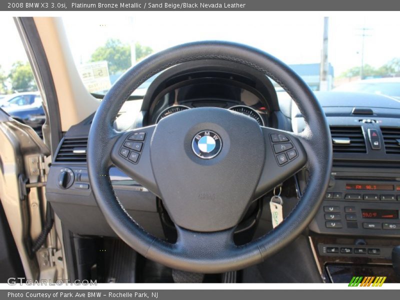 Platinum Bronze Metallic / Sand Beige/Black Nevada Leather 2008 BMW X3 3.0si