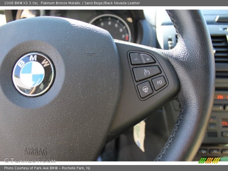 Platinum Bronze Metallic / Sand Beige/Black Nevada Leather 2008 BMW X3 3.0si
