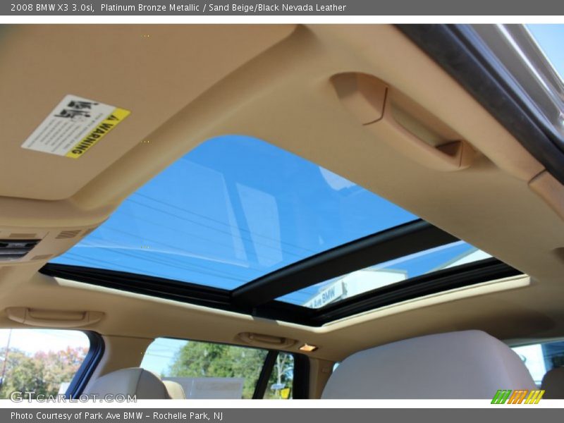 Platinum Bronze Metallic / Sand Beige/Black Nevada Leather 2008 BMW X3 3.0si