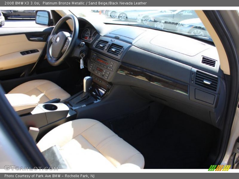 Platinum Bronze Metallic / Sand Beige/Black Nevada Leather 2008 BMW X3 3.0si