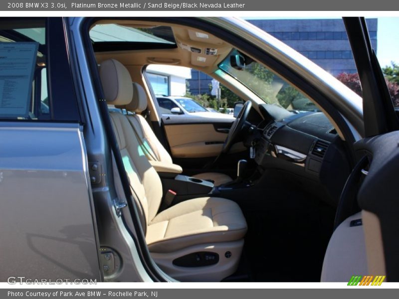 Platinum Bronze Metallic / Sand Beige/Black Nevada Leather 2008 BMW X3 3.0si