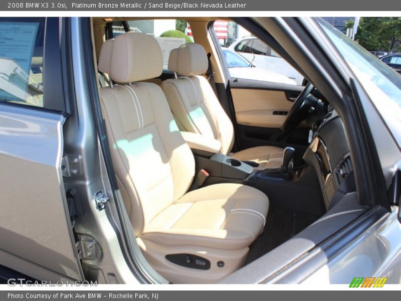 Platinum Bronze Metallic / Sand Beige/Black Nevada Leather 2008 BMW X3 3.0si
