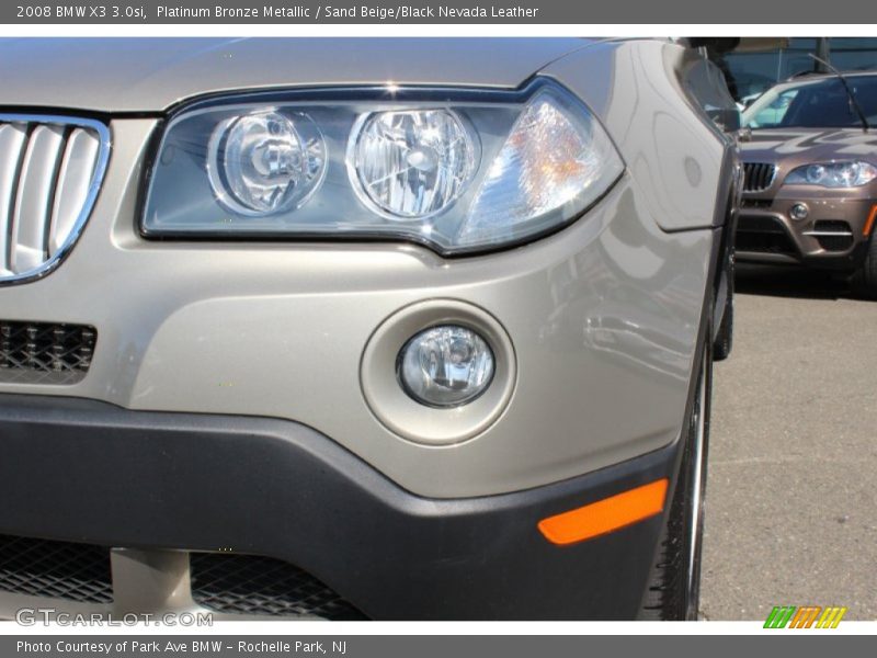 Platinum Bronze Metallic / Sand Beige/Black Nevada Leather 2008 BMW X3 3.0si