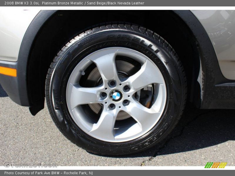 Platinum Bronze Metallic / Sand Beige/Black Nevada Leather 2008 BMW X3 3.0si