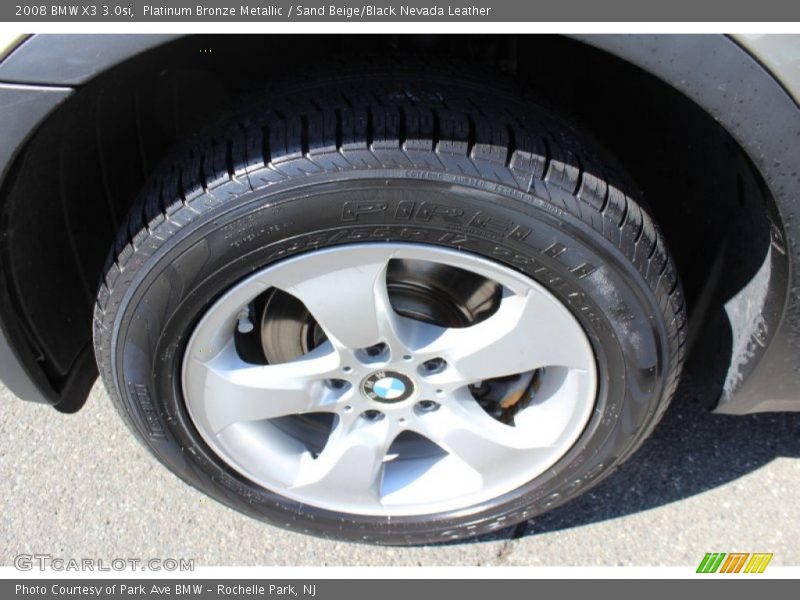Platinum Bronze Metallic / Sand Beige/Black Nevada Leather 2008 BMW X3 3.0si
