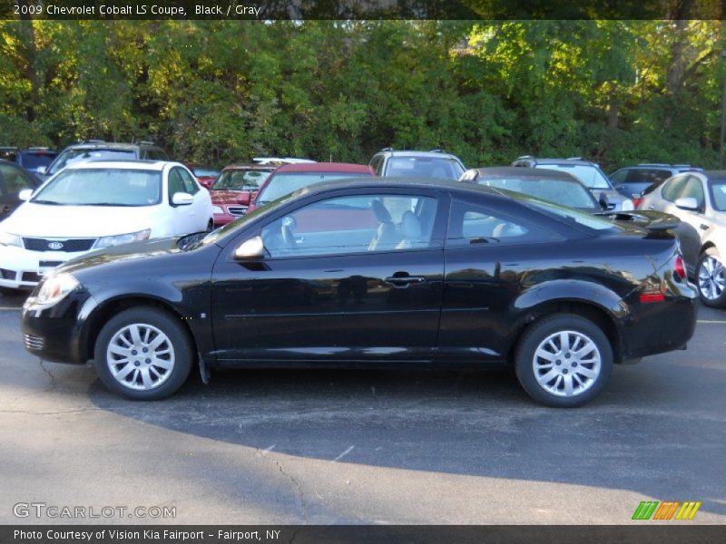 Black / Gray 2009 Chevrolet Cobalt LS Coupe
