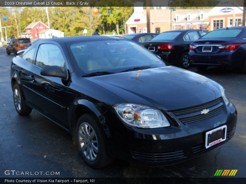 Black / Gray 2009 Chevrolet Cobalt LS Coupe