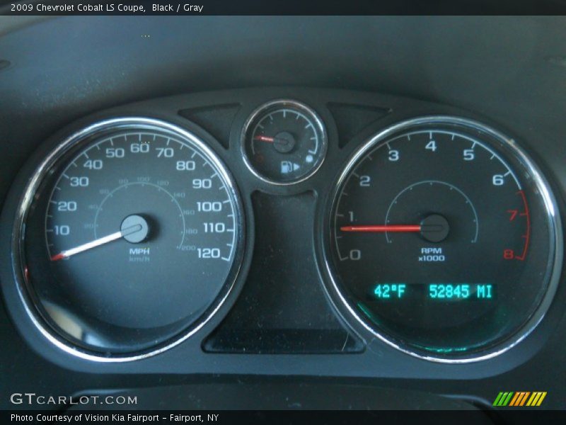 Black / Gray 2009 Chevrolet Cobalt LS Coupe