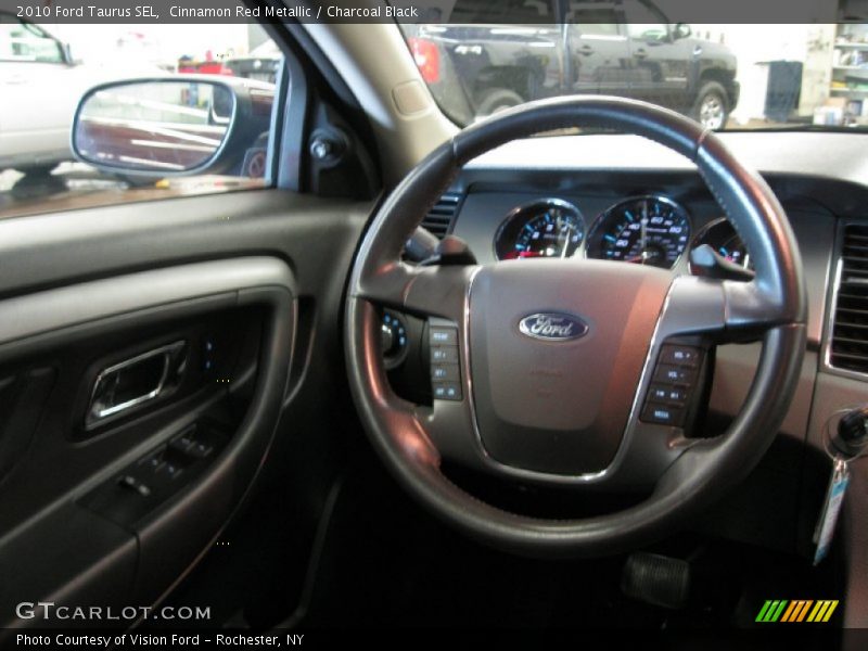 Cinnamon Red Metallic / Charcoal Black 2010 Ford Taurus SEL