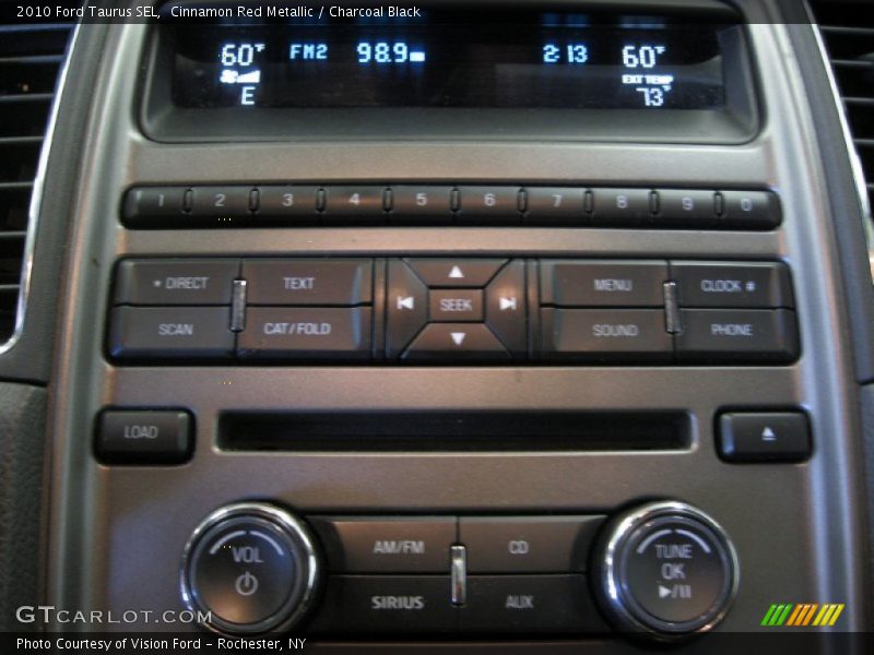 Cinnamon Red Metallic / Charcoal Black 2010 Ford Taurus SEL