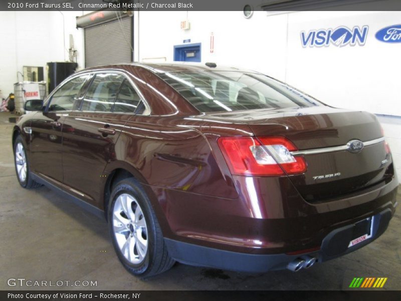 Cinnamon Red Metallic / Charcoal Black 2010 Ford Taurus SEL