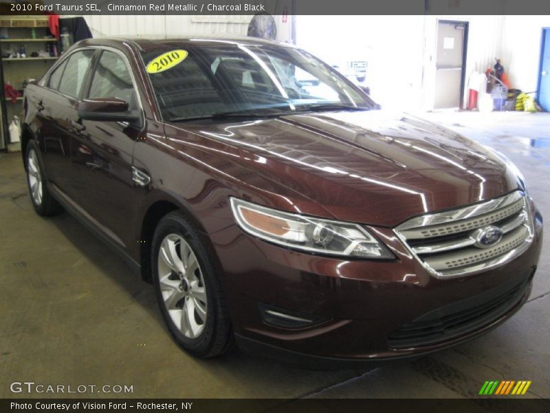 Cinnamon Red Metallic / Charcoal Black 2010 Ford Taurus SEL
