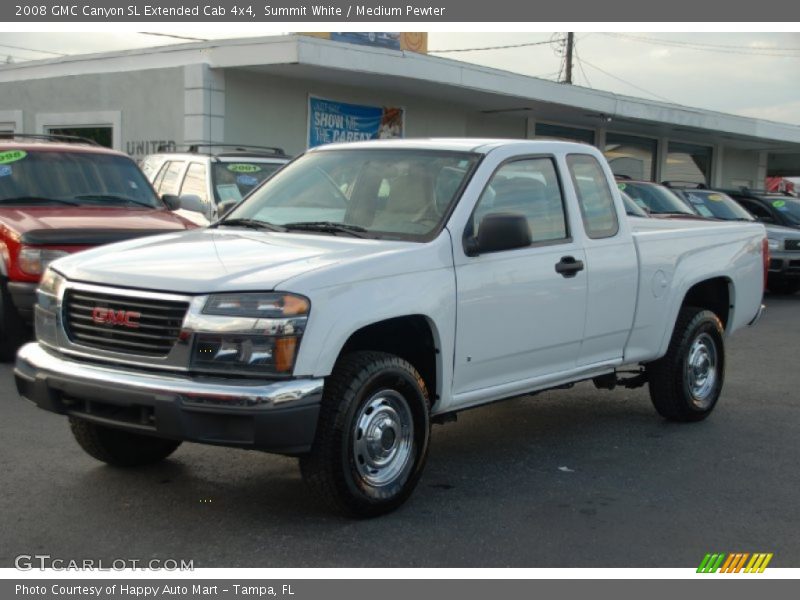Summit White / Medium Pewter 2008 GMC Canyon SL Extended Cab 4x4