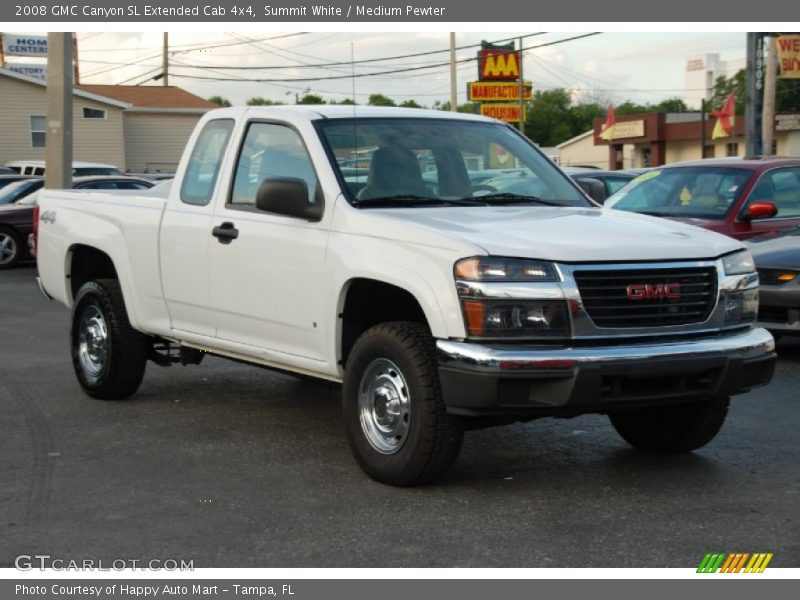 Summit White / Medium Pewter 2008 GMC Canyon SL Extended Cab 4x4