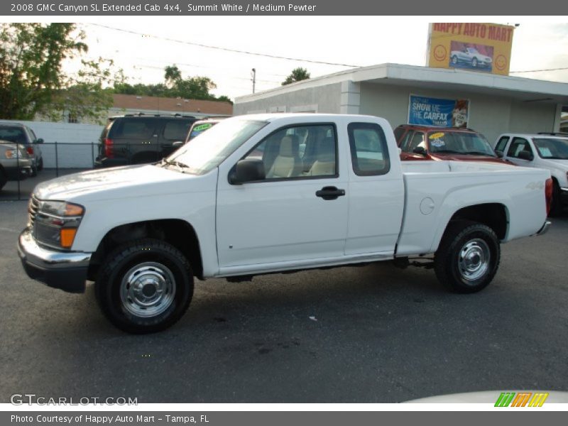 Summit White / Medium Pewter 2008 GMC Canyon SL Extended Cab 4x4