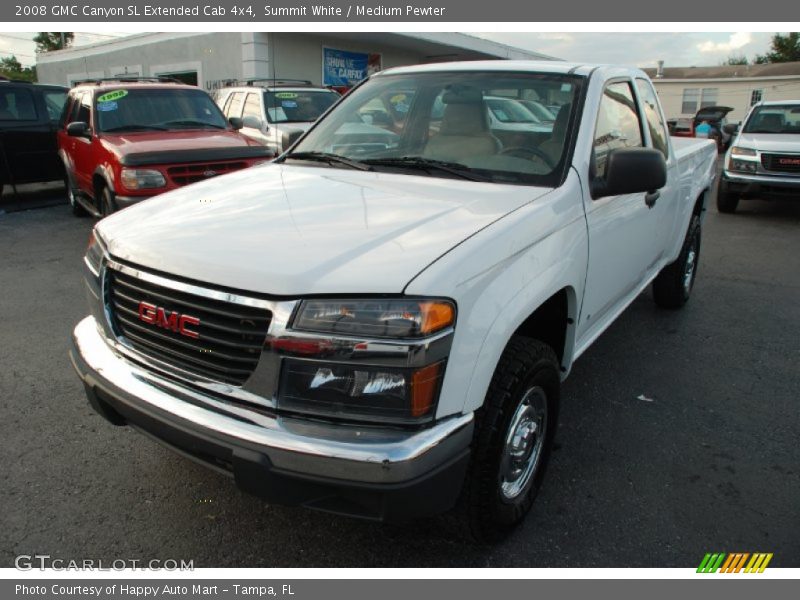 Summit White / Medium Pewter 2008 GMC Canyon SL Extended Cab 4x4