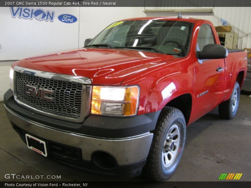 Fire Red / Neutral 2007 GMC Sierra 1500 Regular Cab 4x4