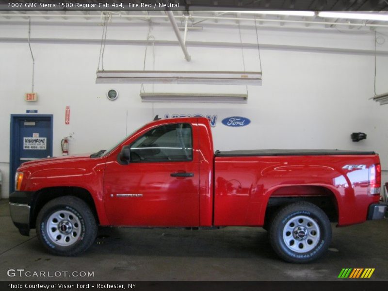 Fire Red / Neutral 2007 GMC Sierra 1500 Regular Cab 4x4