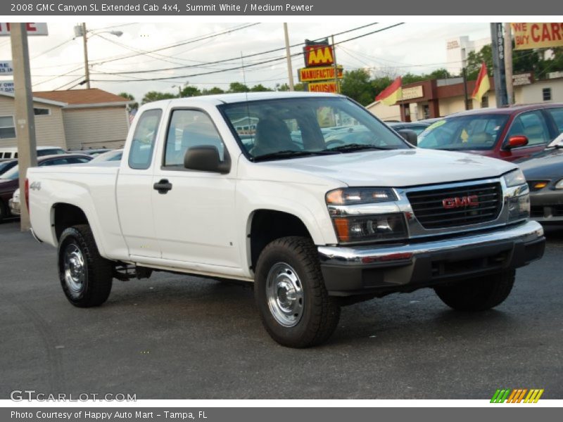 Summit White / Medium Pewter 2008 GMC Canyon SL Extended Cab 4x4