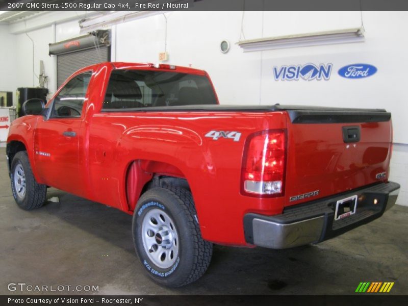 Fire Red / Neutral 2007 GMC Sierra 1500 Regular Cab 4x4